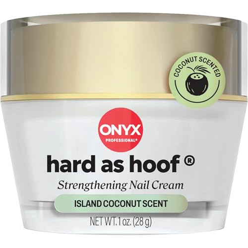 Onyx Professional Hard as Hoof Nail Strengthening Cream, Island Coconut 1oz