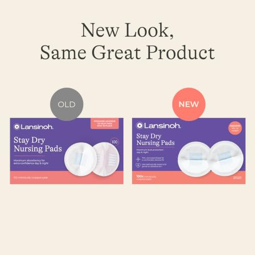 Lansinoh Stay Dry Disposable Nursing Pads, 100 Count