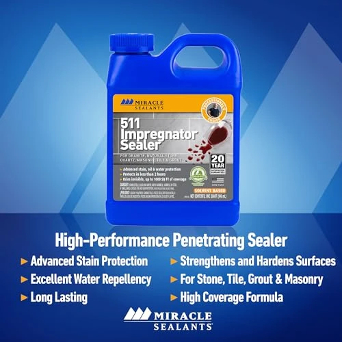 Miracle Sealants 511 Impregnator Penetrating Stone & Tile Sealer, Pint