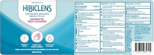 Hibiclens Antimicrobial and Antiseptic Soap and Skin Cleanser 8oz for Home and Hospital 4 CHG