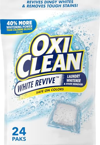 OxiClean White Revive Laundry Whitener & Stain Remover Power Paks, 24 Count