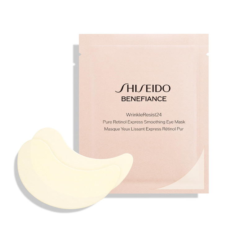Shiseido Benefiance WrinkleResist24 - Pure Retinol Express Smoothing Eye Mask - 12 Sets of Two Eye Masks - Reduces