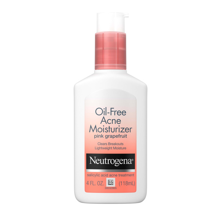 Neutrogena Oil Free Acne Moisturizer, Pink Grapefruit, 4 fl oz