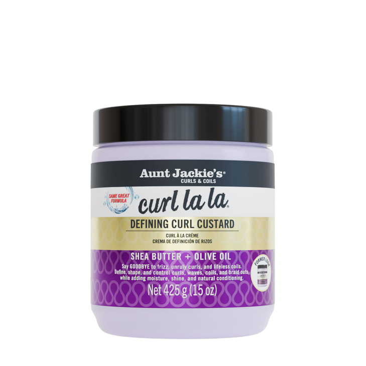 Aunt Jackies Curl La La, Lightweight Curl Defining Custard, Enriched with Shea Butter & Olive Oil, Basic, 15 Ounce