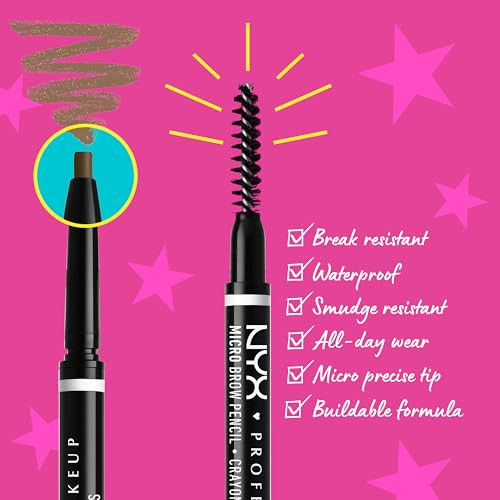 NYX PROFESSIONAL MAKEUP Micro Brow Pencil, Precise Eyebrow Pencil - Espresso