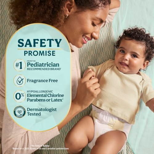 Pampers Swaddlers Diapers, Size 5 20-37 lbs, 132 Count, Fragrance Free, Hypoallergenic, Absorbent, Pediatrician