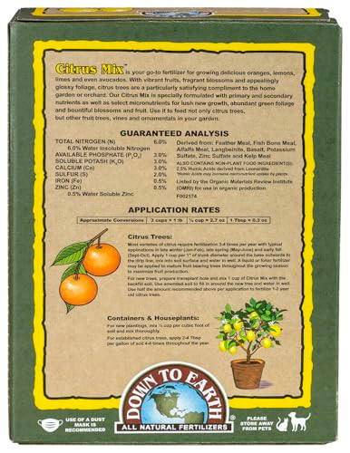 Down To Earth All Natural Fertilizers Organic Citrus Mix - 6-3-3, 1 lb