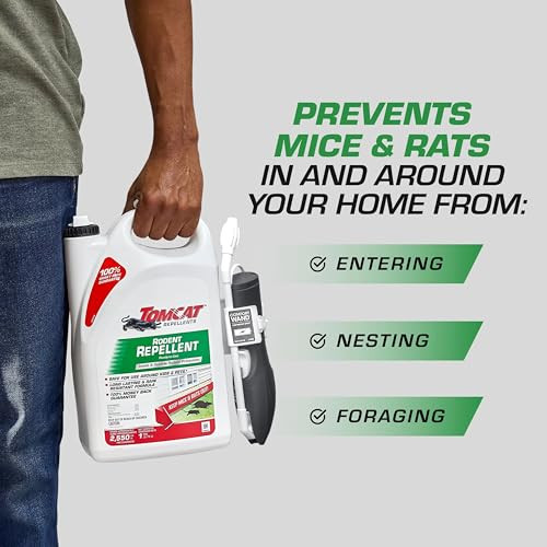 Tomcat Repellents Rodent Repellent Ready-to-Use with Comfort Wand, 1 gal.