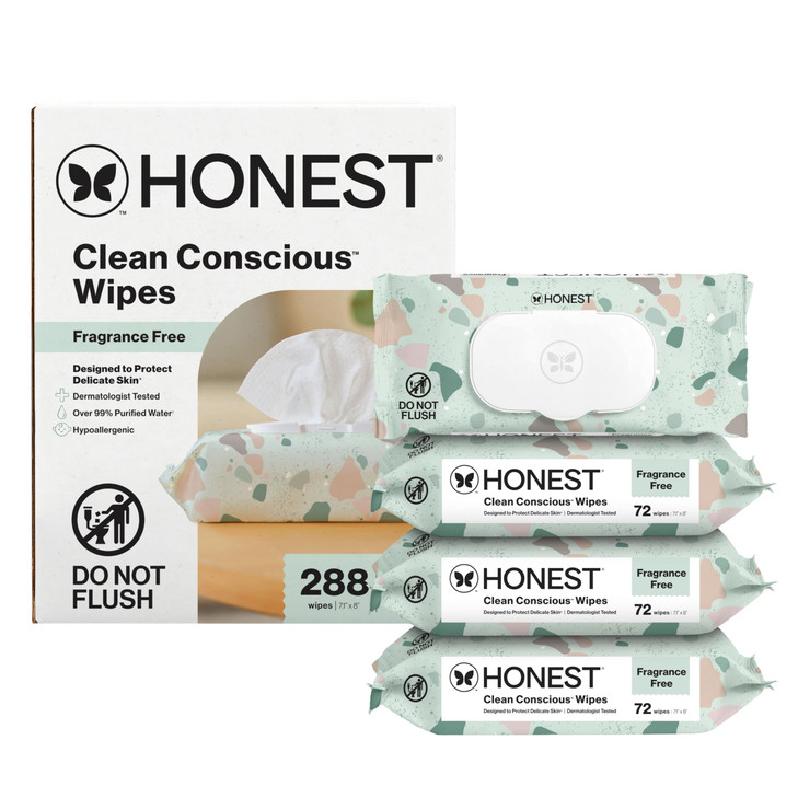 The Honest Company Multi-Use Baby Wipes, Geo Mood, 288 Count