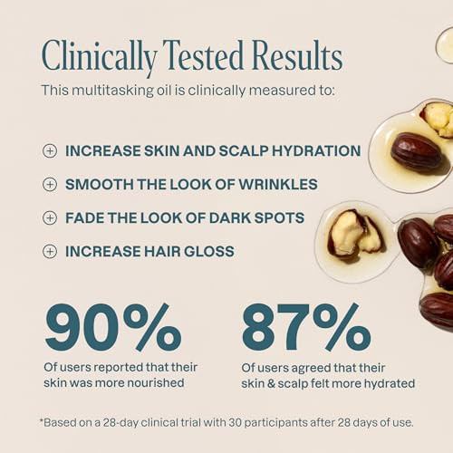 Cliganic Organic Jojoba Oil, 100 Pure Cold Pressed for Face & Hair, 4oz