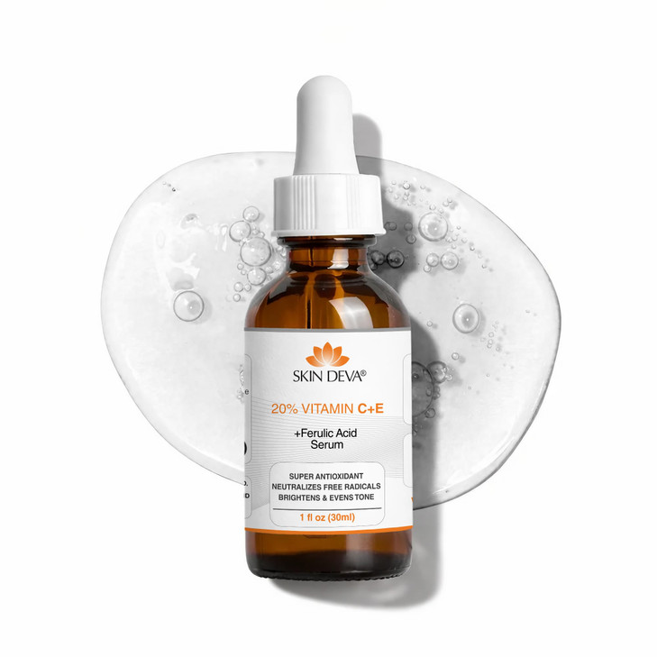 Skin Deva 20 Vitamin C Serum Anti Aging with Hyaluronic Acid & Vitamin E Ferulic Acid - Brightening Formula for