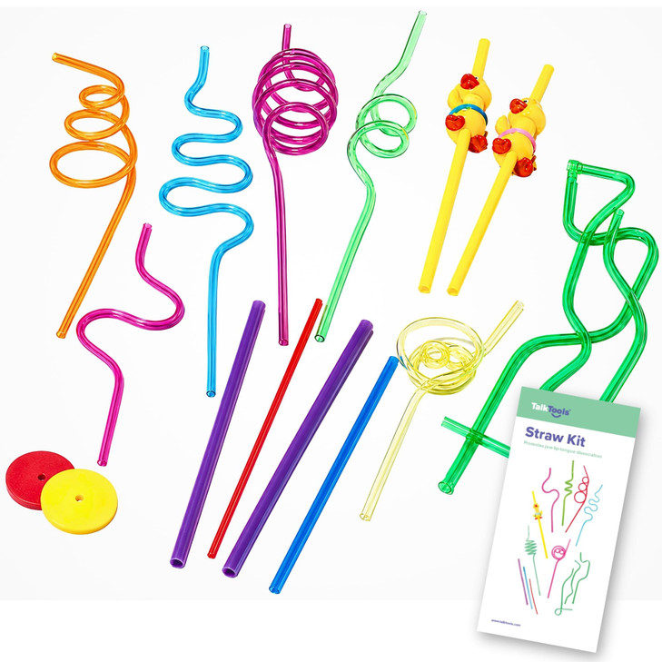 TalkTools Premium Drinking Crazy Straws - Fun Drinking Straws Silly Colorful Drinking Straws Crazy Straws For Kids