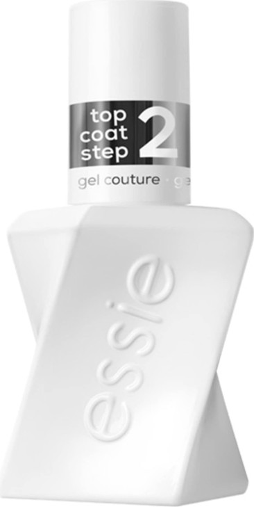 Essie Gel Couture Long-Lasting Nail Polish, Vegan, Clear, Shiny Top Coat, 0.46 fl oz