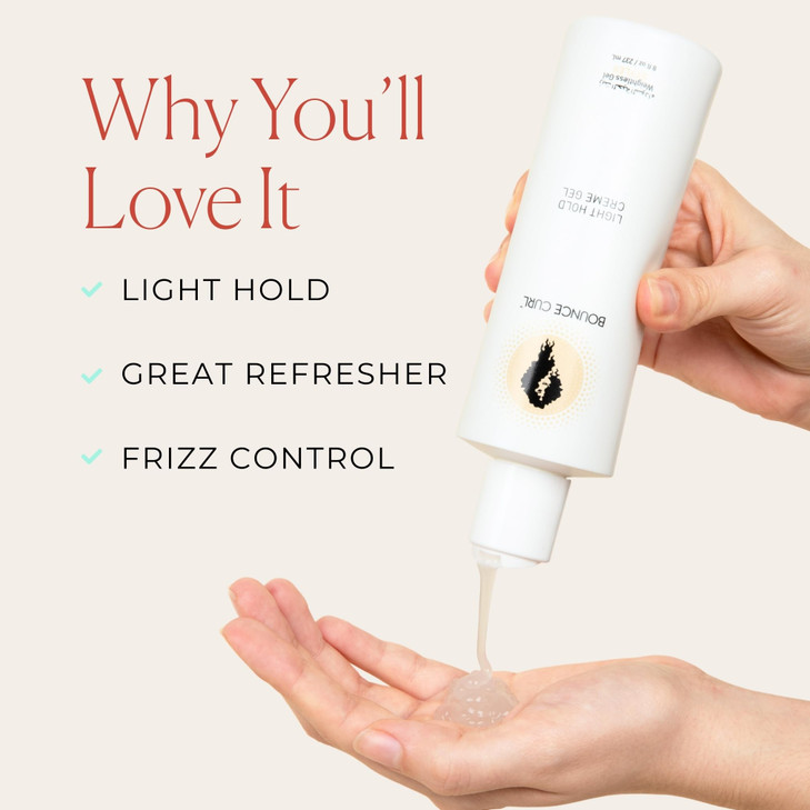 Bounce Curl Light Hold Creme Gel, Soft Hold For All Curl Types Vegan, 12oz