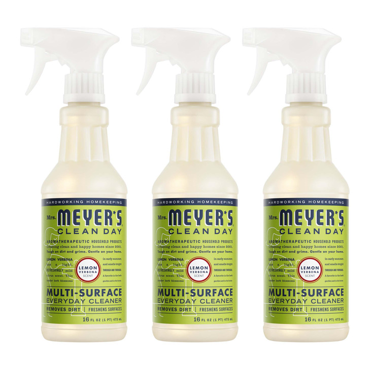 MRS. MEYERS CLEAN DAY Cleaner Spray, Lemon Verbena, 16 fl oz, 3 Pack