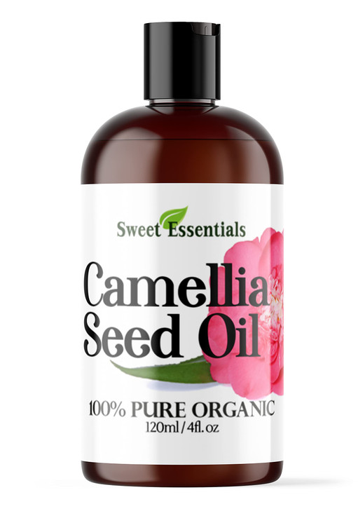 Sweet Essentials Organic Camellia Seed Oil Imported From Japan 4oz Bottle 100 Pure 100 Organic For Hair & Skin Use