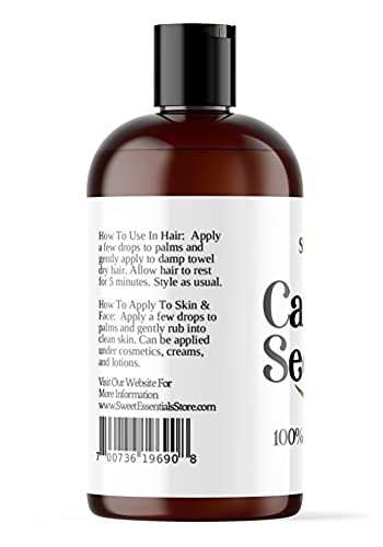 Sweet Essentials Organic Camellia Seed Oil Imported From Japan 4oz Bottle 100 Pure 100 Organic For Hair & Skin Use
