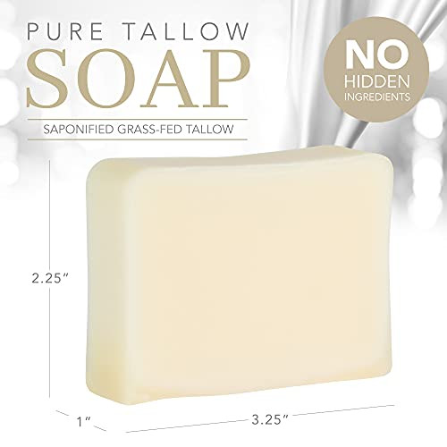 The Healthy Porcupine Natural Tallow Bar Soap for Men and Women, 4 oz