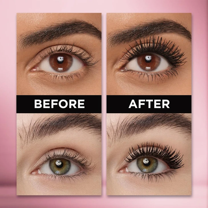LOreal Paris Makeup Voluminous Lash Paradise Mascara, Voluptuous Volume, Intense Length, Feathery Soft Full Lashes, No