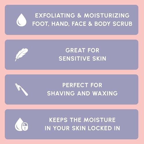 Brooklyn Botany Brown Sugar Body Scrub - Moisturizing and Exfoliating Body, Face, Hand, Foot Scrub - Fights Acne, Fine