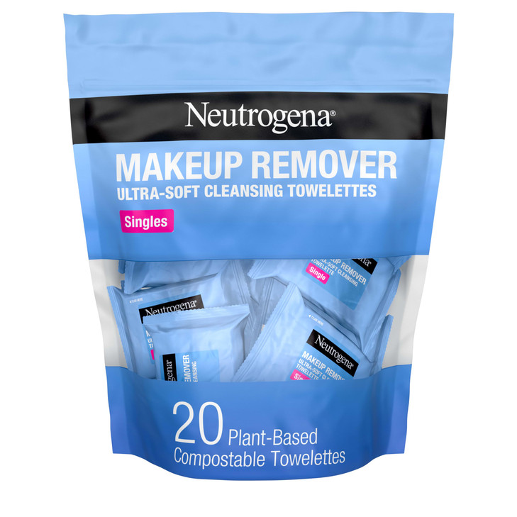 Neutrogena Makeup Remover Towelettes, Daily Single Face Towelettes, 20 Ct