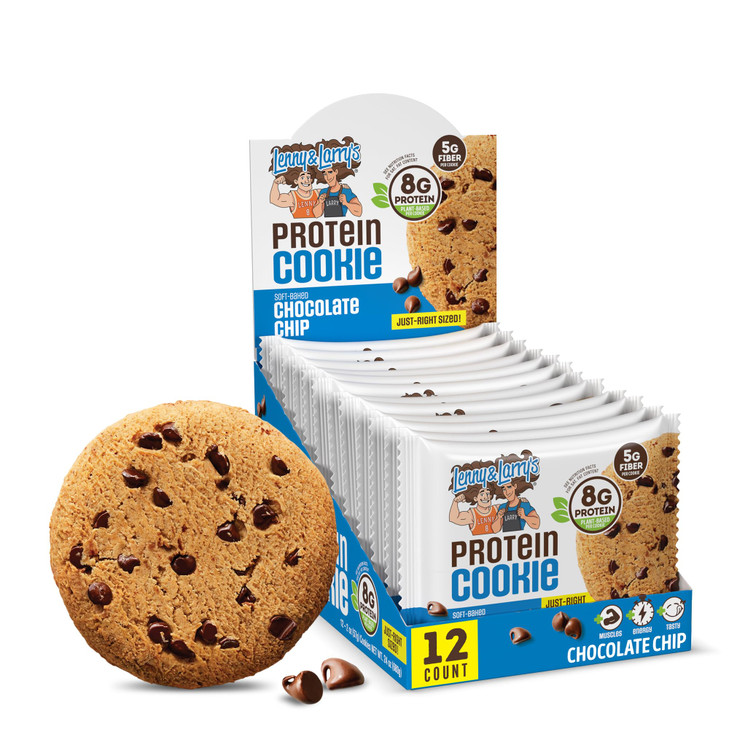 Lenny & Larrys Protein Cookie Chocolate Chip, 8g Plant Protein, 12 Pack
