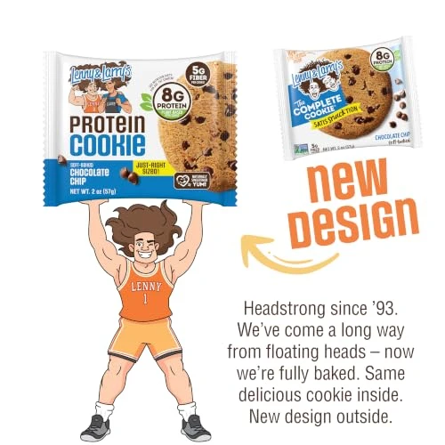 Lenny & Larrys Protein Cookie Chocolate Chip, 8g Plant Protein, 12 Pack