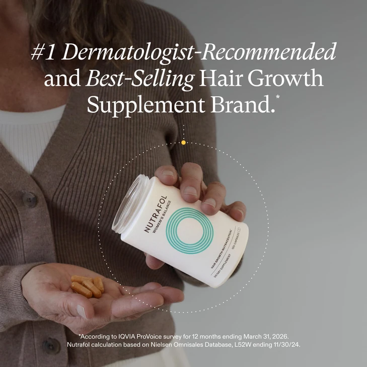 Nutrafol Womens Balance Hair Growth Supplements, Age 45+, 1-Month Bottle