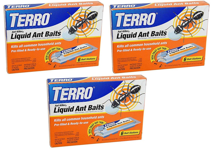 Terro T300 Liquid Ant Baits - 3 Pack 18 Total Baits