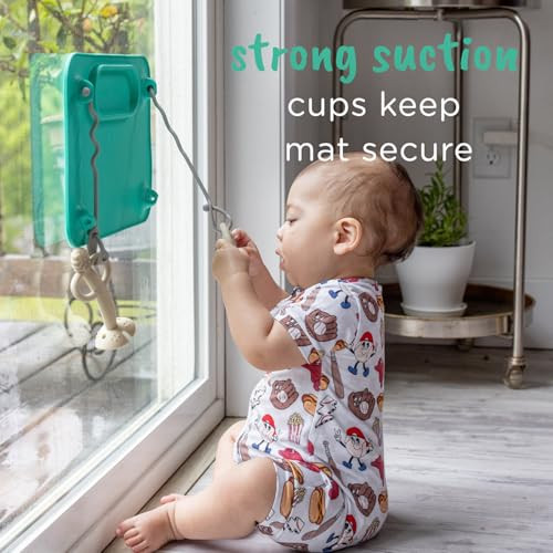 Busy Baby Silicone Mat NEW Suction Cups with 4 Straps Spearmint