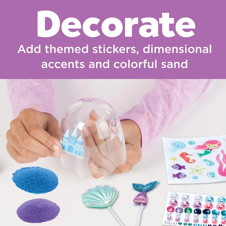 Creativity for Kids Mini Garden Mermaid Terrarium Kit - Mermaid Gifts for Girls, Crafts and Toys, Stocking Stuffers for