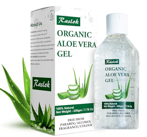 Raslok Aloe Vera Gel 99 Pure Natural Aloe Gel For Moisturizing Face Skin & Hair Care,Durable Moisturizing Hydrating