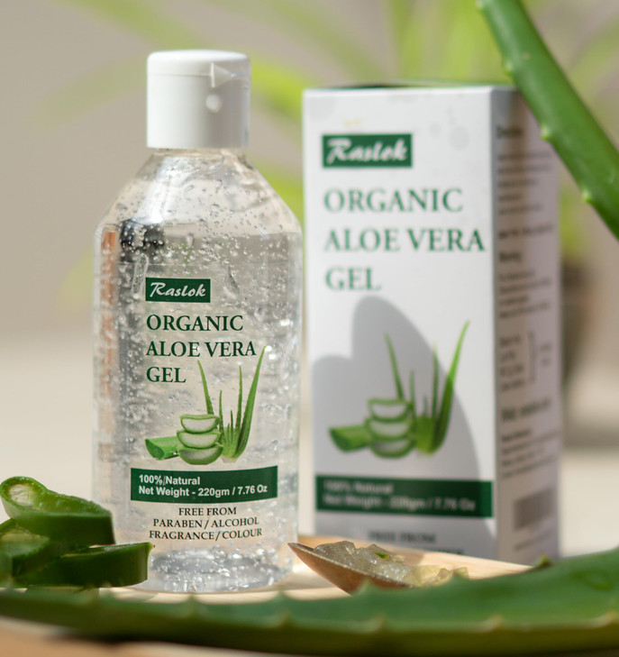 Raslok Aloe Vera Gel 99 Pure Natural Aloe Gel For Moisturizing Face Skin & Hair Care,Durable Moisturizing Hydrating