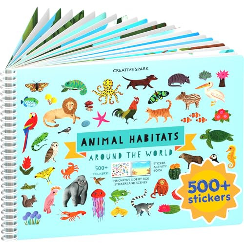 Cupkin Animal Habitats Coloring & Sticker Activity Book 500+ Stickers