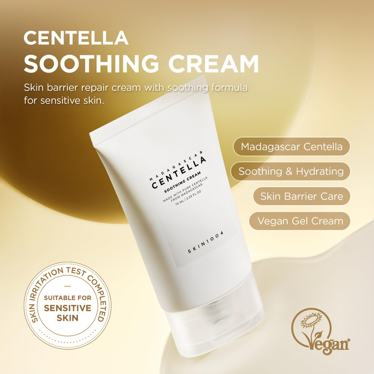 SKIN1004 Centella Soothing Cream, Face Moisturizer with Centella Asiatica, Korean Centella Moisturizer Cream for