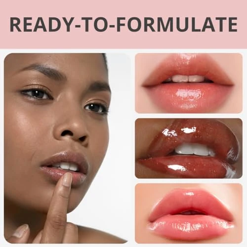 TKB Lip Gloss Base Flexagel ME Clear Lip Gloss Base for DIY Lip Gloss Ready-To-Formulate Moisturizing, Vegan, Gluten
