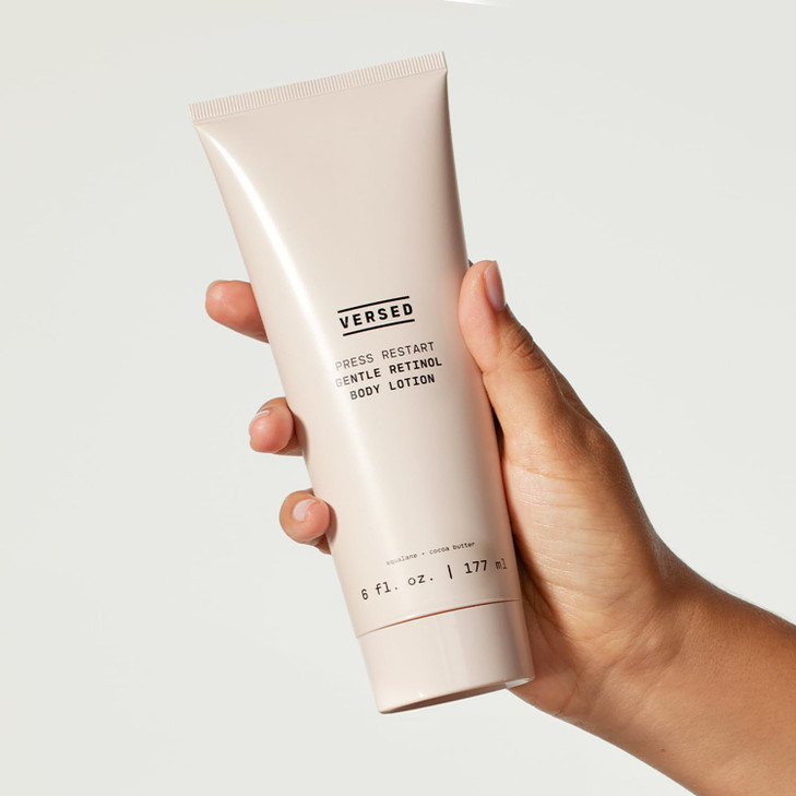 Versed Press Restart Retinol Body Lotion - Skin Firming Lotion with Cocoa Butter, Squalane & Vitamin E - Lightweight