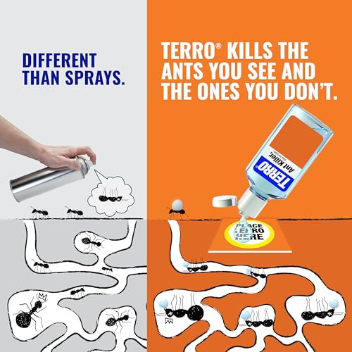 TERRO Liquid Ant Killer 3-Pack Indoor Ant Baits with Borax - Kills Common Household Ants Including Ghost, Sugar, and