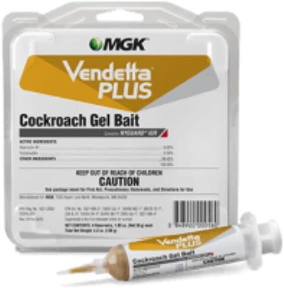 Vendetta Plus Cockroach Bait - Contains IGR, Best Roach Killer for Infestation with Premium USA Supply Gloves