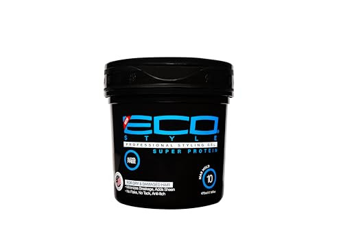 Eco Style Styling Gel Super Protein, Black, 16 Ounce