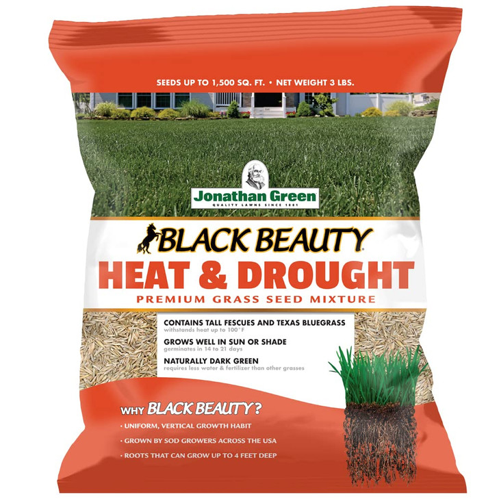 Jonathan Green Black Beauty Heat & Drought Resistant Grass Seed - 3 lb