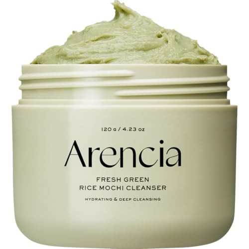Arencia Korean Rice Mochi Face Cleanser - Face Wash, Gentle Scrub All in One for Deep Cleansing, Moisturizing, Pore