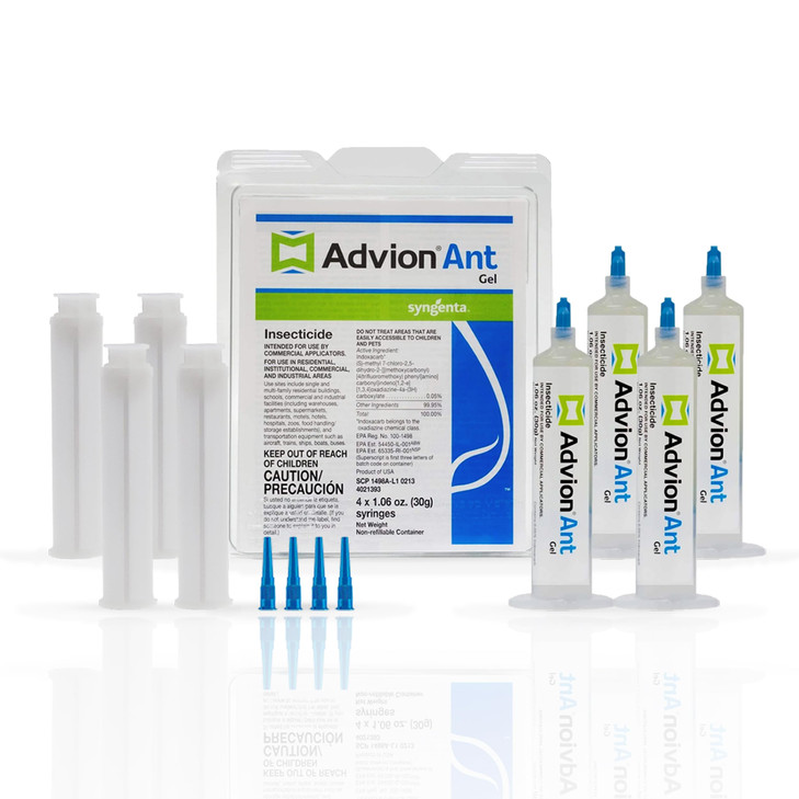 Advion Ant Gel Bait, 4 Tubes x 30-Grams, 4 Plungers and 4 Tips, Effective Bait, Formulated with 0.05 Indoxacarb, Indoor