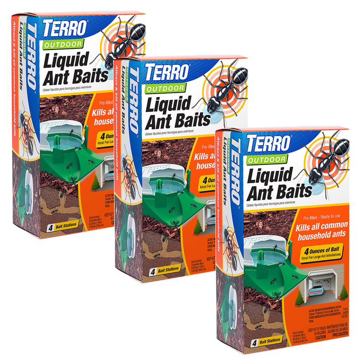 TERRO Outdoor Liquid Ant Bait Stations, 12-Pack