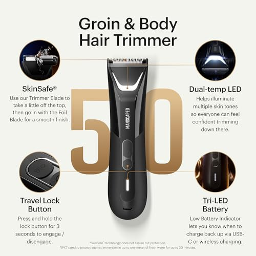 MANSCAPED The Lawn Mower 5.0 Ultra Groin & Body Hair Trimmer