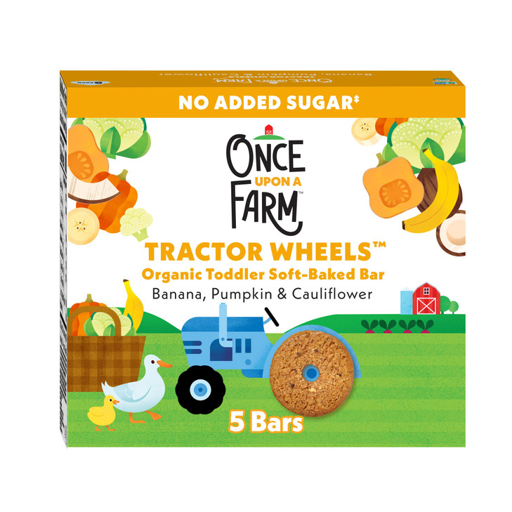 Once Upon a Farm Tractor Wheel Bar, Banana, Pumpkin & Cauliflower