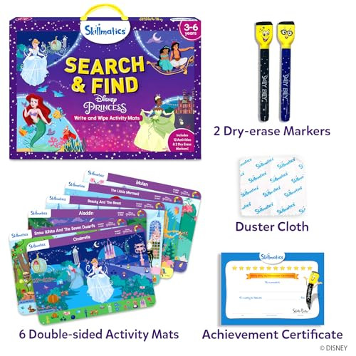 Skillmatics Search and Find Preschool Toy Disney Princess, Gift for Kids