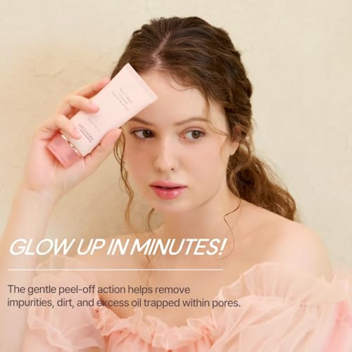 MIGUHARA Collagen Rose Wrapping Peel Off Mask Pore Minimizer & Glass Skin Glow Vegan Korean Face Mask with French Rosa