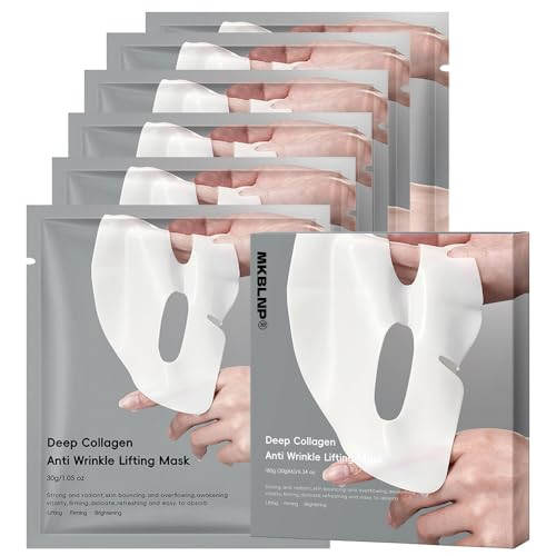 MKBLNP Collagen Face Mask Hydrating Overnight Collagen Face Mask 6 pcs/1 Box Deep Collagen Anti Wrinkle Lifting Mask -