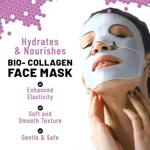 TOLEVITA Bio-Collagen Hydrogel Face Mask Hydrating & Nourishing Mask with Niacinamide, Galactomyces & Hyaluronic Acid 6